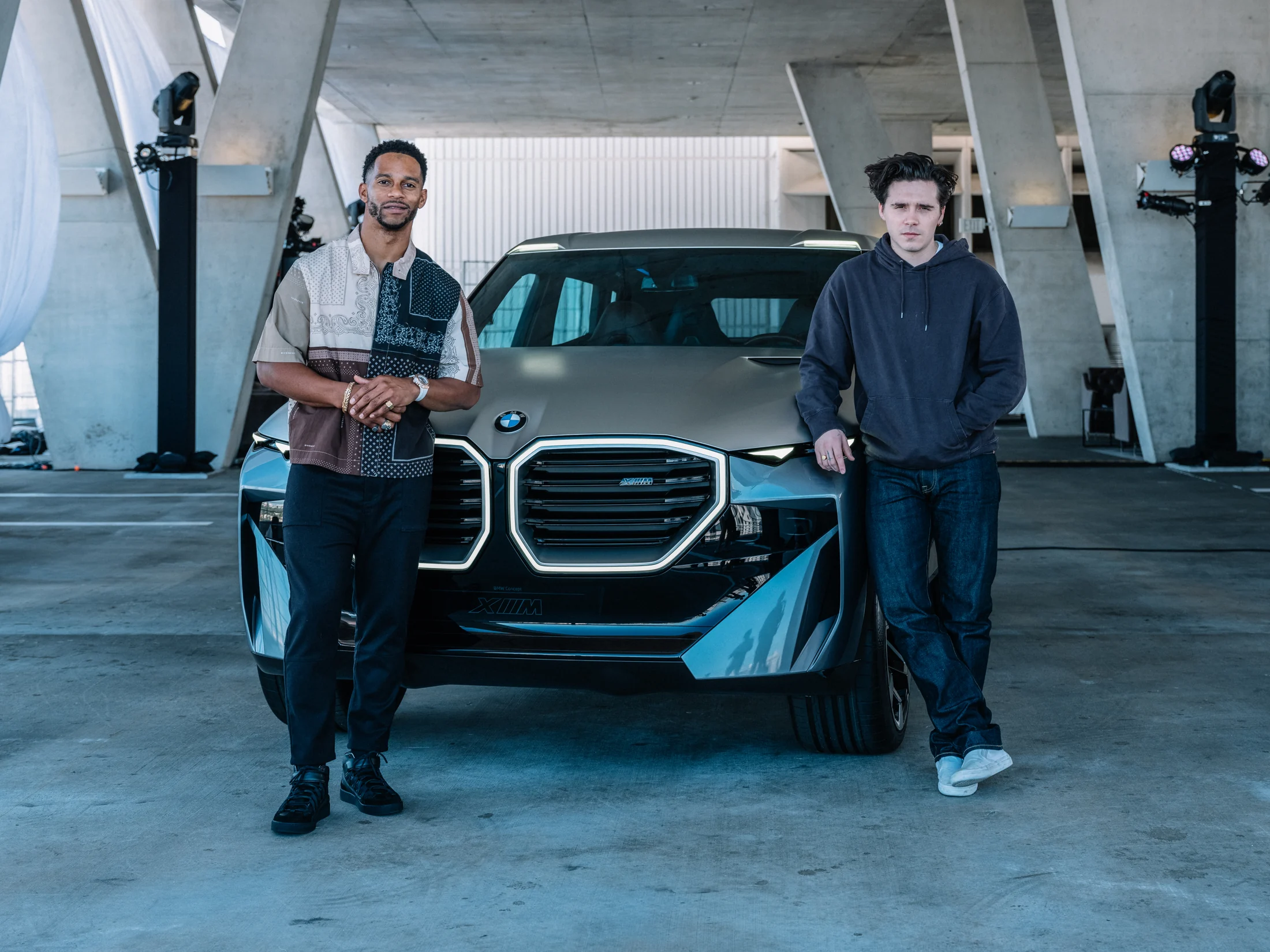Victor Cruz and Brooklyn Beckham / BMW Art Basel launch