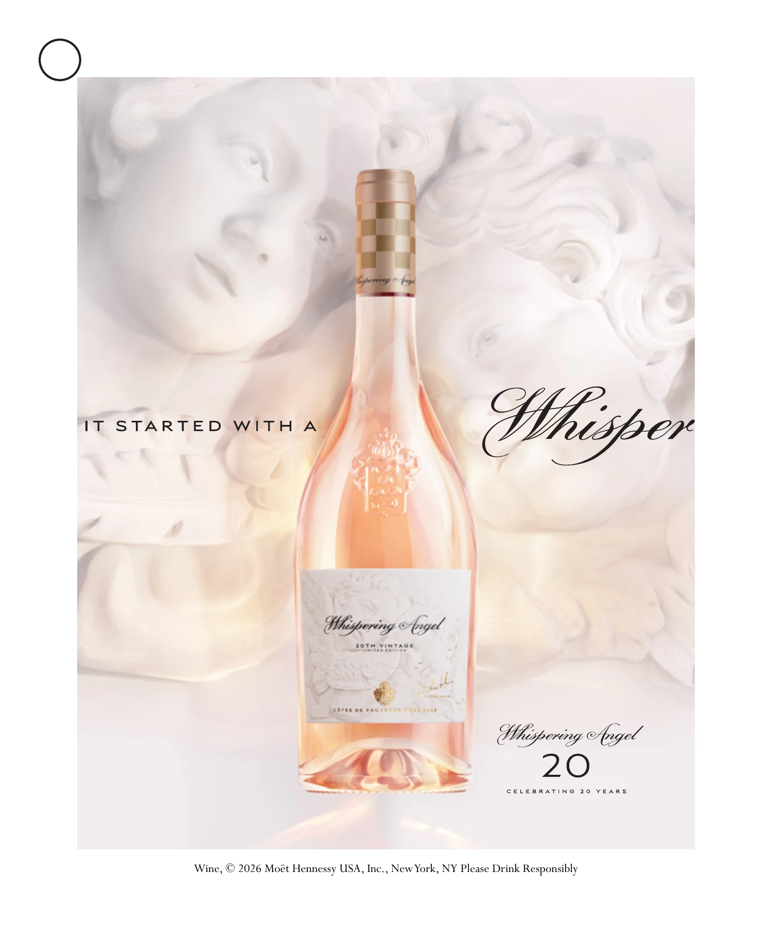 Whispering Angel / 20th anniversary bottle necker