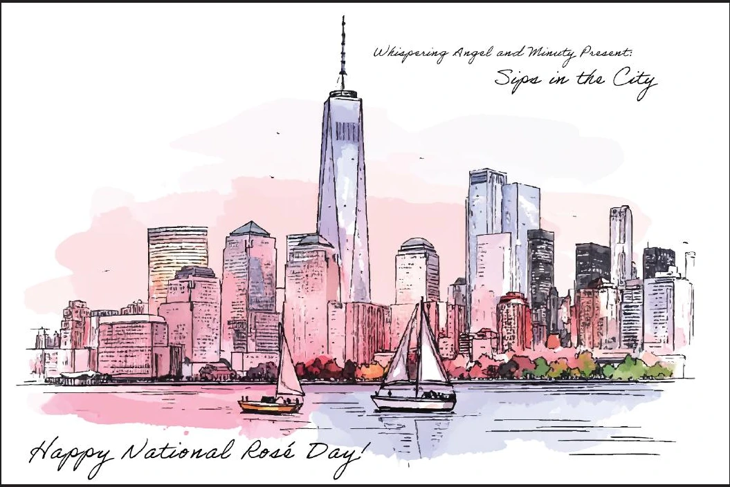 Whispering Angel & Minuty / New York City postcard