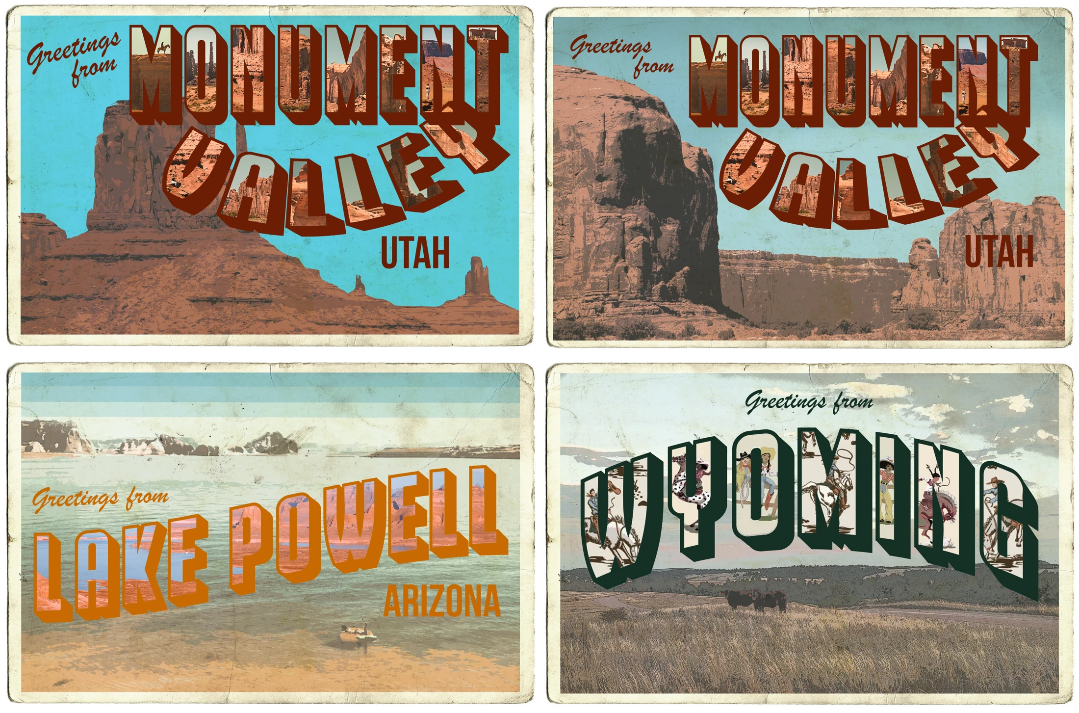 Postcard design / Photoshop coursework